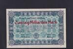 Baden, 20 Milliarden Mark Hüfingen, Stadt, Rs. bedruckt, ohne KN , -