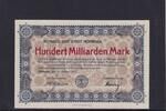 Baden, 100 Milliarden Mark Hüfingen, Stadt, Rs. bedruckt, ohne KN , -