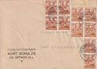 Sachsen, Brief Zehnfachfrankatur, Oppach, Ebersbach, Neusalza-Spremberg, -