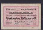 Weimarer Republik, Sachsen, 500 Millionen Mark Schweizerthal, Wilhelm Kaufmann Textilwerke, -