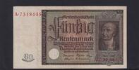 Deutsches Reich, Drittes Reich, 50 Rentenmark Ro.165, DEU-221, Serie: A, -