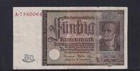Deutsches Reich, Drittes Reich, 50 Rentenmark Ro.165, DEU-221, Serie: A, -