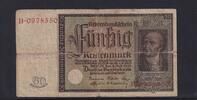 Deutsches Reich, Drittes Reich, 50 Rentenmark Ro.165, DEU-221, Serie: B, -