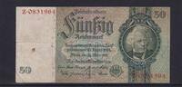 Deutsches Reich, Drittes Reich, 50 Reichsmark Ro.175a, DEU-210a, Friedensdruck, KN 7 stellig, Udr. Bst. I, Serie: Z, -