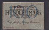 Deutsches Reich, Kaiserreich, 100 Mark Mannheim, Badische Bank, -