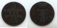 Altdeutschland 3 Pfennig Reuss-ältere Linie