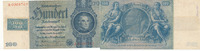 Deutschland, Sowjetische Besatzungszone, 100 Reichsmark 1935 mit Kupon Ro.338c Wz.Blüten, Kriegsdruck -