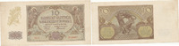 Deutschland,Drittes Reich, 10 Zloty Generalgouvernement Polen, Ro.574a ohne Punkt nach Serienbuchstaben, -