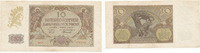 Deutschland,Drittes Reich, 10 Zloty Generalgouvernement Polen, Ro.574a ohne Punkt nach Serienbuchstaben, -