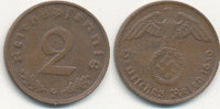 Deutsches Reich, Drittes Reich 2 Reichspfennig