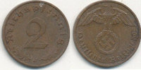 Deutsches Reich, Drittes Reich 2 Reichspfennig
