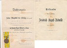 Friedrich August Medaille mit Urkunde, 1916 Deutsches Reich,Kaiserreich, Friedrich August Medaille in Bronze,mit Band,mit Urkunde,mit Urkunde übe...