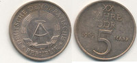 Deutschland,DDR, 5 Mark J.1524 20 Jahre DDR,