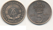 Deutschland,DDR, 5 Mark J.1524 20 Jahre DDR,