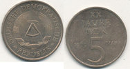 Deutschland,DDR, 5 Mark J.1524 20 Jahre DDR,