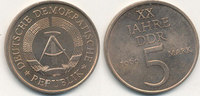 Deutschland,DDR, 5 Mark J.1524 20 Jahre DDR,