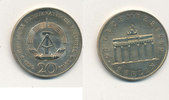 Deutschland,DDR, 20 Mark J.1635 Brandenburger Tor,Cu-Ni,