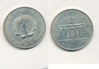 Deutschland,DDR, 20 Mark J.1635 Brandenburger Tor,Cu-Ni,