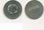 Deutschland,DDR, 20 Mark J.1635 Brandenburger Tor,Cu-Ni,