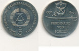 Deutschland,DDR, 5 Mark, J.1559 Ferdinand von Schill,