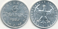 Deutsches Reich,Weimarer Republik, 3 Mark J.302 mit Umschrift,