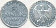 Deutsches Reich,Weimarer Republik, 3 Mark J.302 mit Umschrift,