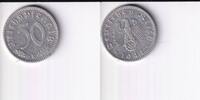Deutsches Reich, Drittes Reich, 50 Reichspfennig J.372, mit Hakenkreuz, -