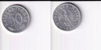 50 Reichspfennig 1941 E Deutsches Reich, Drittes Reich, J.372, mit Hakenkreuz, vz- st. Alu,