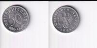 50 Reichspfennig 1942 A Deutsches Reich, Drittes Reich, mit Hakenkreuz, st, Alu,