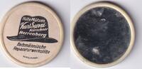 Deutsches Reich, Baden-Württemberg, kleiner Handspiegel um 1930 Herrenberg, Werbespiegel Kürschner Karl Sanzi, leicht gebraucht ,