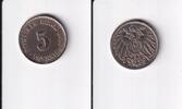 Deutsches Reich, Kaiserreich, 5 Pfennig großer Adler, Kupfer/Nickel, -