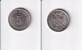 Deutsches Reich, Kaiserreich, 5 Pfennig großer Adler, Kupfer/Nickel, -