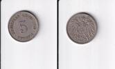 Deutsches Reich, Kaiserreich, 5 Pfennig großer Adler, Kupfer/Nickel, -