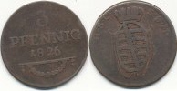 Altdeutschland 3 Pfennig Sachsen Saalfeld