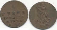 Altdeutschland 1 Pfennig Braunschweig Lüneburg