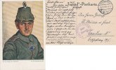 Deutsches Reich Ansichtskarte Patriotische Karte, Telegraphist Karte und Feldpoststempel -