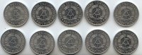 Deutschland 2 Mark DDR Lot 10 Stück