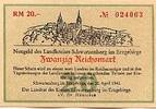 Deutschland 20 Reichsmark 20.April Sachsen, Schwarzenberg Landrat
