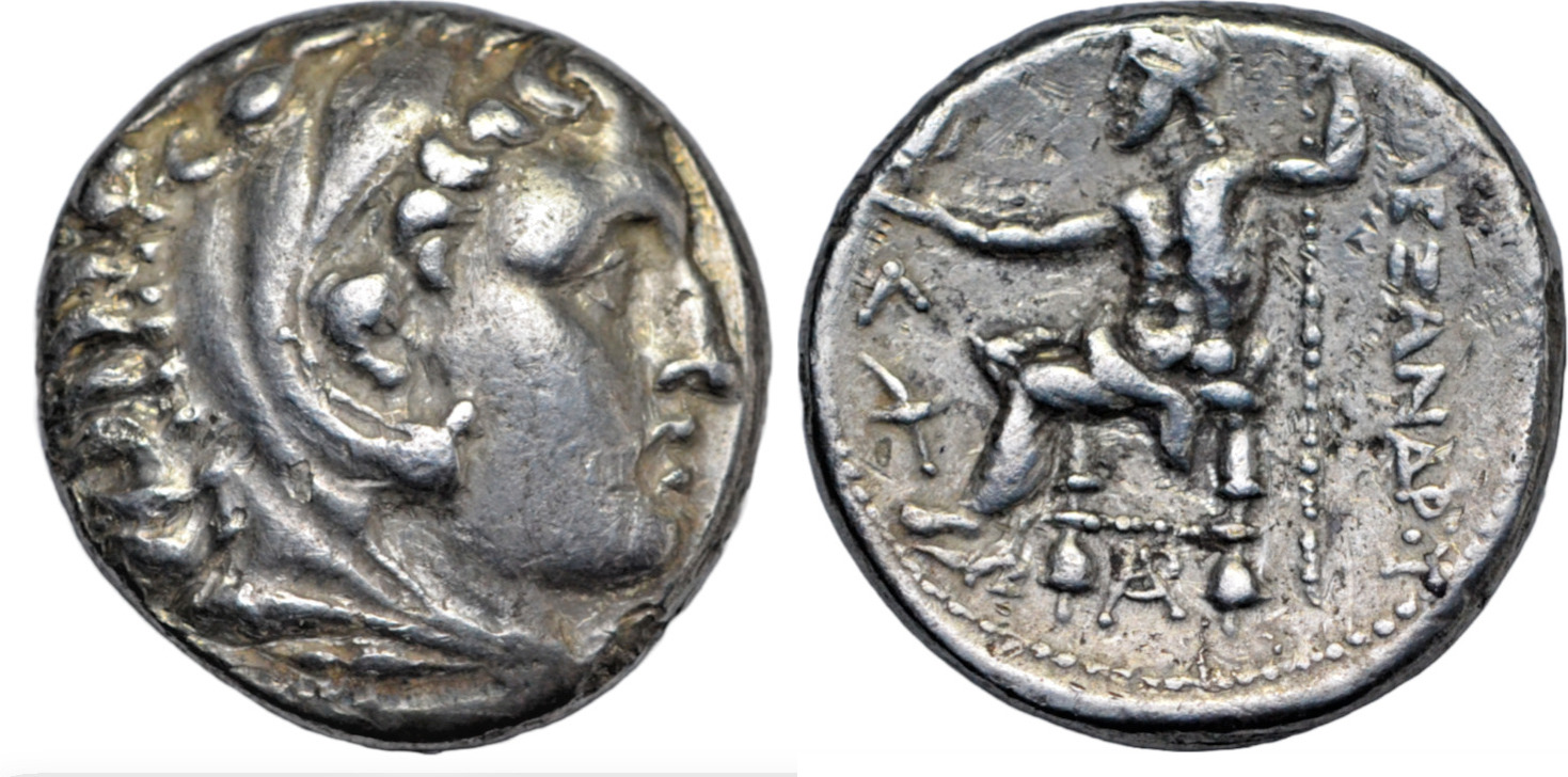 tetradrachm 307-297 BC v. Chr. Macedon, Alexander III the Great, silver ...