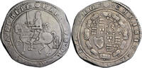 crown Charles I, silver Exeter mint, c. September 1643, barrel garniture