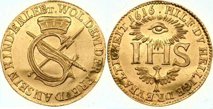 Sachsen 1616 Johann I., Sophiendukat vz