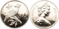 Fidschi 10 Dollars Schwarzstirn-Papageiamadine -