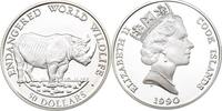 50 Dollars 1990 Cook Island Spitzmaulnashorn PP