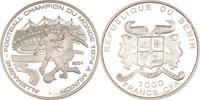 Benin 1000 Francs 2001 Zweikampf vor dem Olympiastadion / Fußball-WM 1974 in München PP