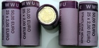 BRD 125 x 2 Euro Originalrollen-Komplettsatz 10 Jahre Einführung des Euro -