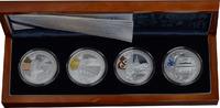 China 4 x 10 Yuan Silberunzenset zur Olympiade Beijing 2008, originalverpackt -