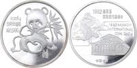 China Medaille Munich Int. Coin Show Silbermedaille, Panda, originalverschweißt, nur 2500 Ex. -