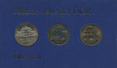 DDR 1 x 10 Mark, 2 x 5 Mark Thematischer Satz / Themensatz 40. Jahrestag der Zerstörung Dresdens -