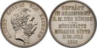 Sachsen Medaille in 2-Markgröße 1892 Münzbesuch Alberts PP, kl. Kratzer