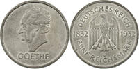 Weimar 5 Reichsmark 1932 J Goethe, mit Paproth Gutachten vz+